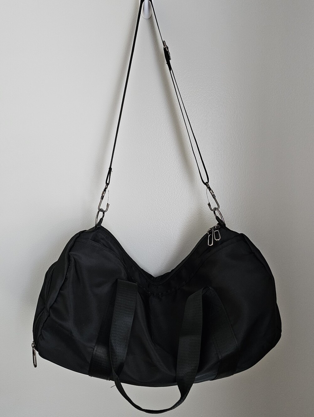 HALARA Black Nylon Shoulder Duffel